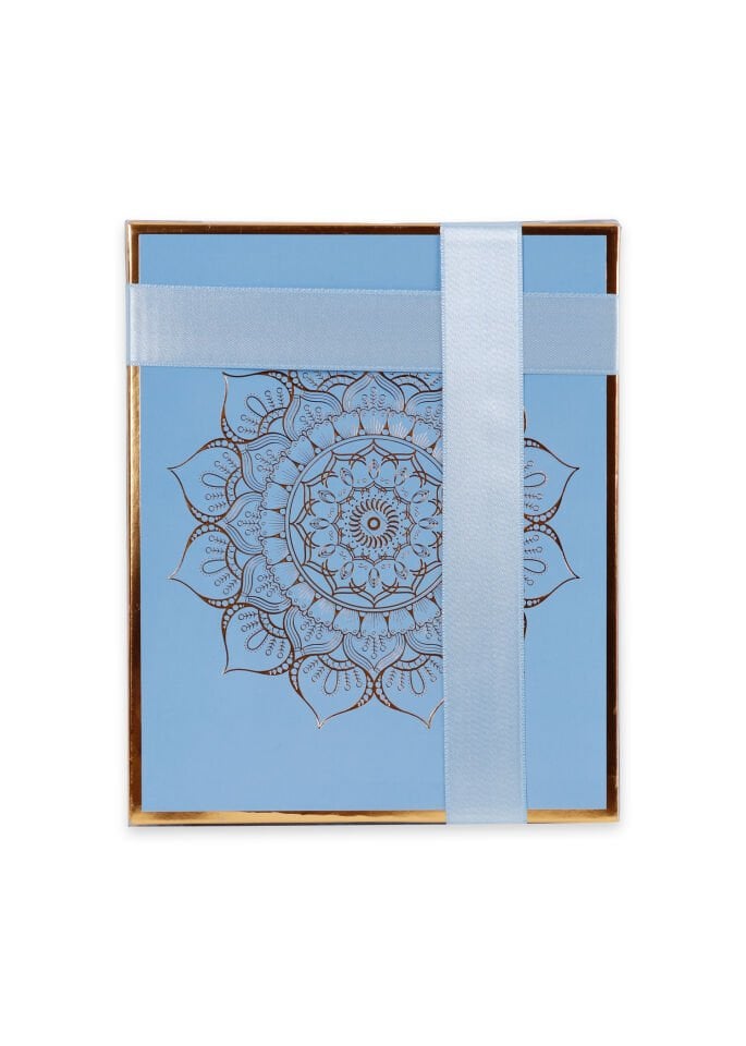 ASEL SERİSİ KUTULU (Pamuk Seccade+İnci Tespih+Şantuk Kuran) No:1 BEBE MAVİ