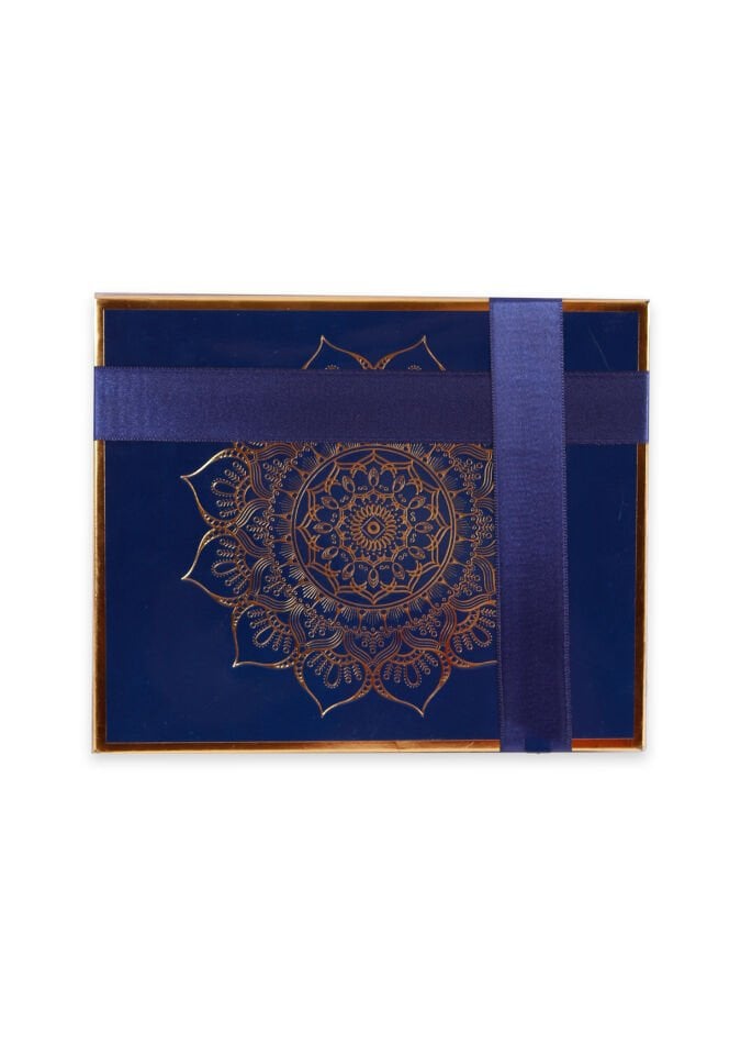 LİNA SERİSİ 3'LÜ SET (Çanta Boy Termo Kuran+Seccade+İnci Tespih) N0:1 LACİVERT