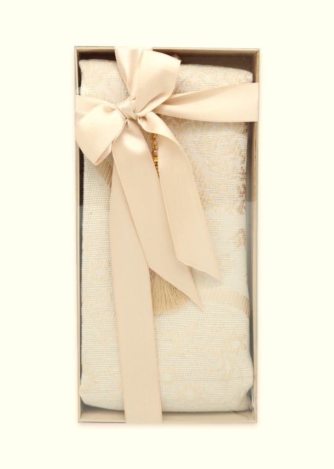 ESİLA SERİSİ KUTULU (Pamuk Seccde+İnci Tespih) NO:1 GOLD