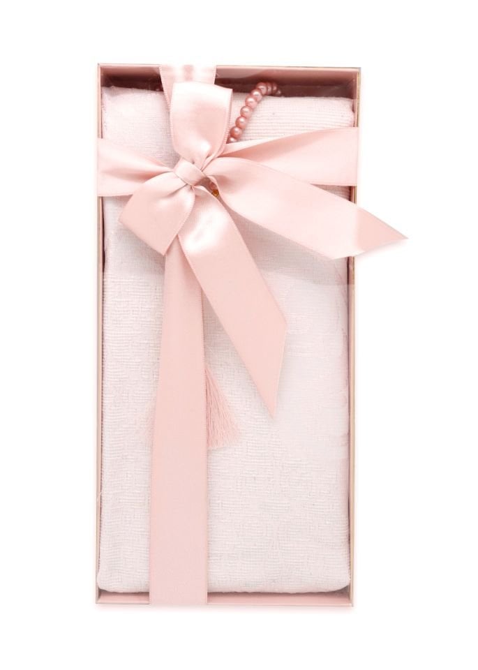 ESİLA SERİSİ KUTULU (Pamuk Seccde+İnci Tespih) NO:1 PUDRA