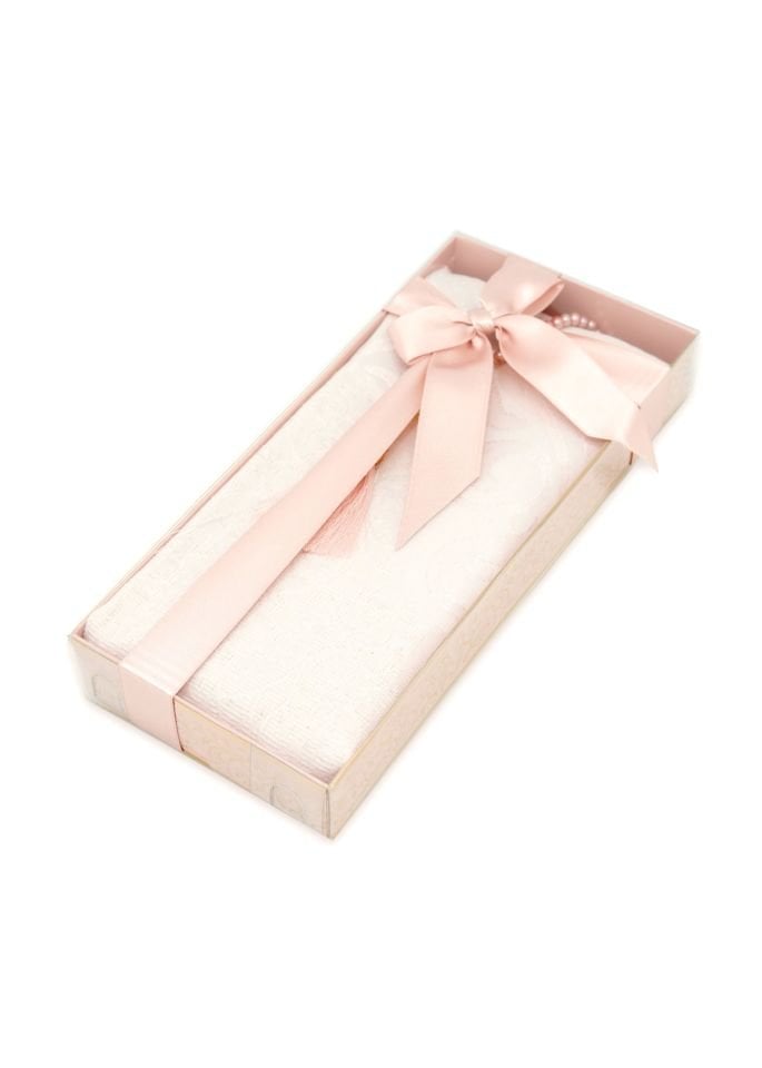 ESİLA SERİSİ KUTULU (Pamuk Seccde+İnci Tespih) NO:1 PUDRA