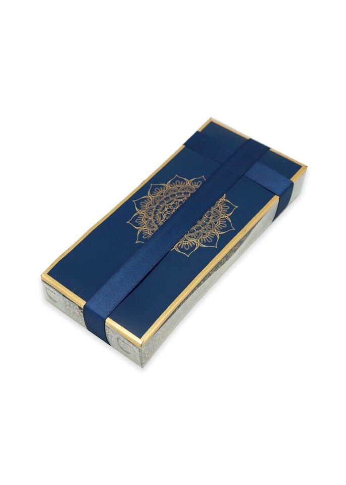 ESİLA SERİSİ KUTULU (Pamuk Seccde+İnci Tespih) NO:1 LACİVERT