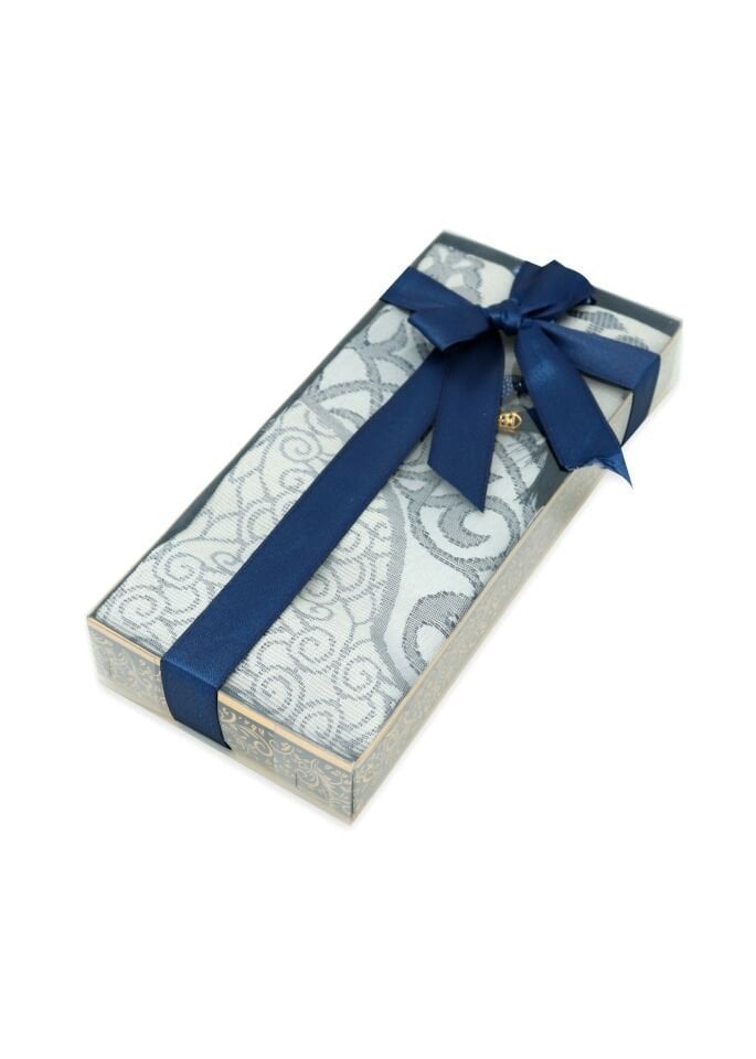 ESİLA SERİSİ KUTULU (Pamuk Seccde+İnci Tespih) NO:1 LACİVERT