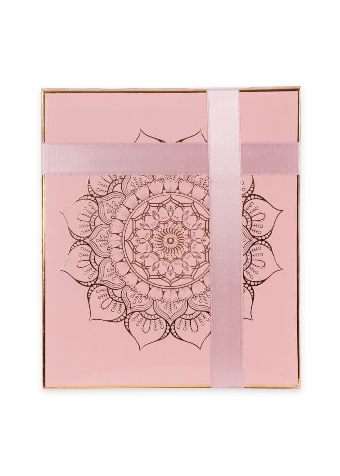 VERA SERİSİ KUTULU KARE SET (Seccade+Şantuk Yasin+İnci Tespih) NO:1 PUDRA