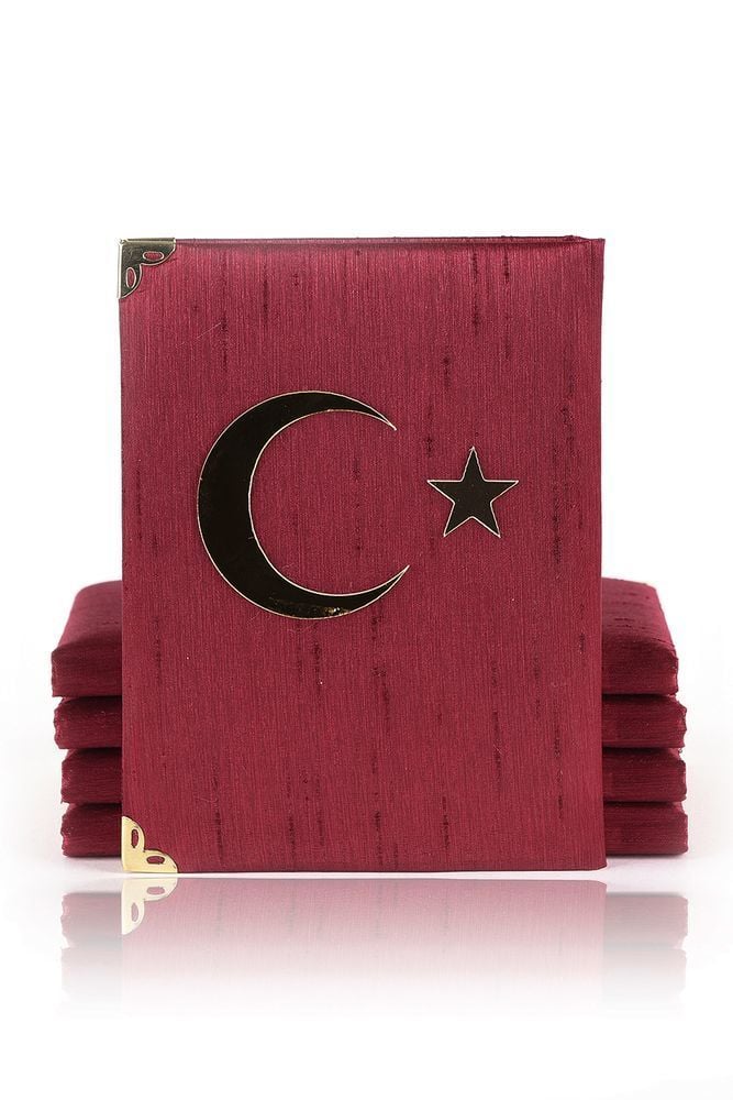 Şantuk Yasin Çanta Boy (128 SAYFA) YAZISIZ - AY YILDIZ - BORDO