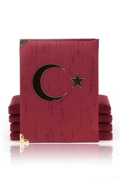 Şantuk Yasin Çanta Boy (128 SAYFA) YAZISIZ - AY YILDIZ - BORDO