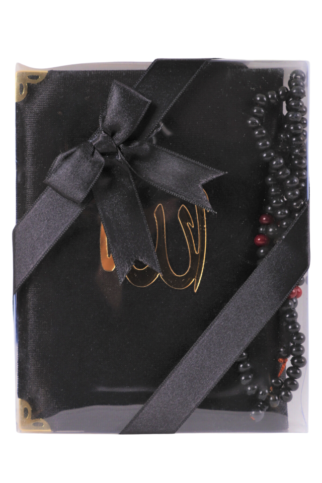 Şantuk Kuran-ı Kerim Çanta Boy +İnci Tespih SİYAH