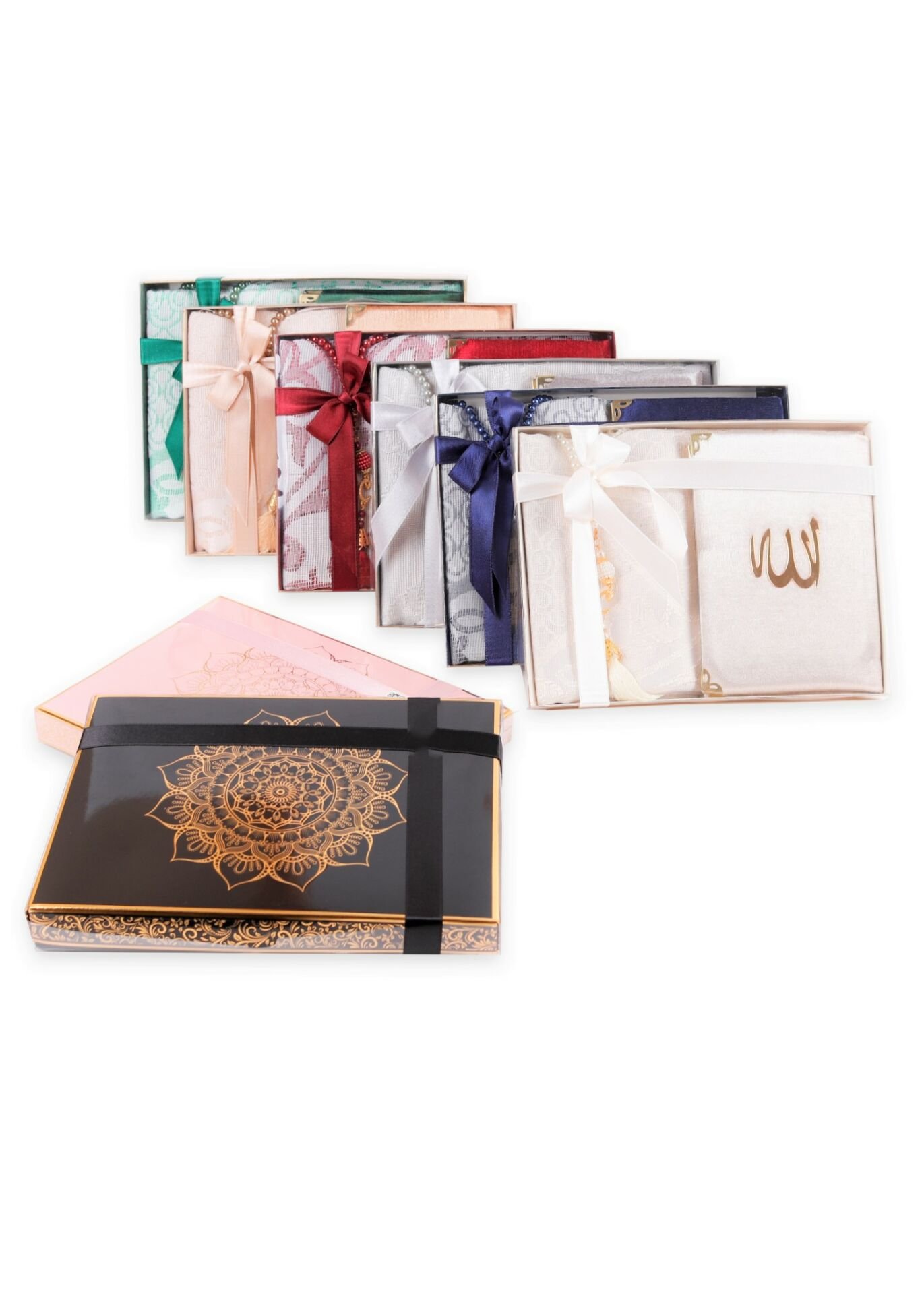 TUBA SERİSİ KUTULU ( Ucuz Set Seccade+Yasin+İnci Tespih) TREND NO:1