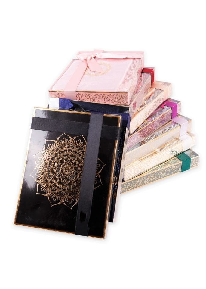 BERRA SERİSİ KUTULU (Pamuk Seccade+ 128 Sayfa Yasin+İnci Tespih ) NO:1