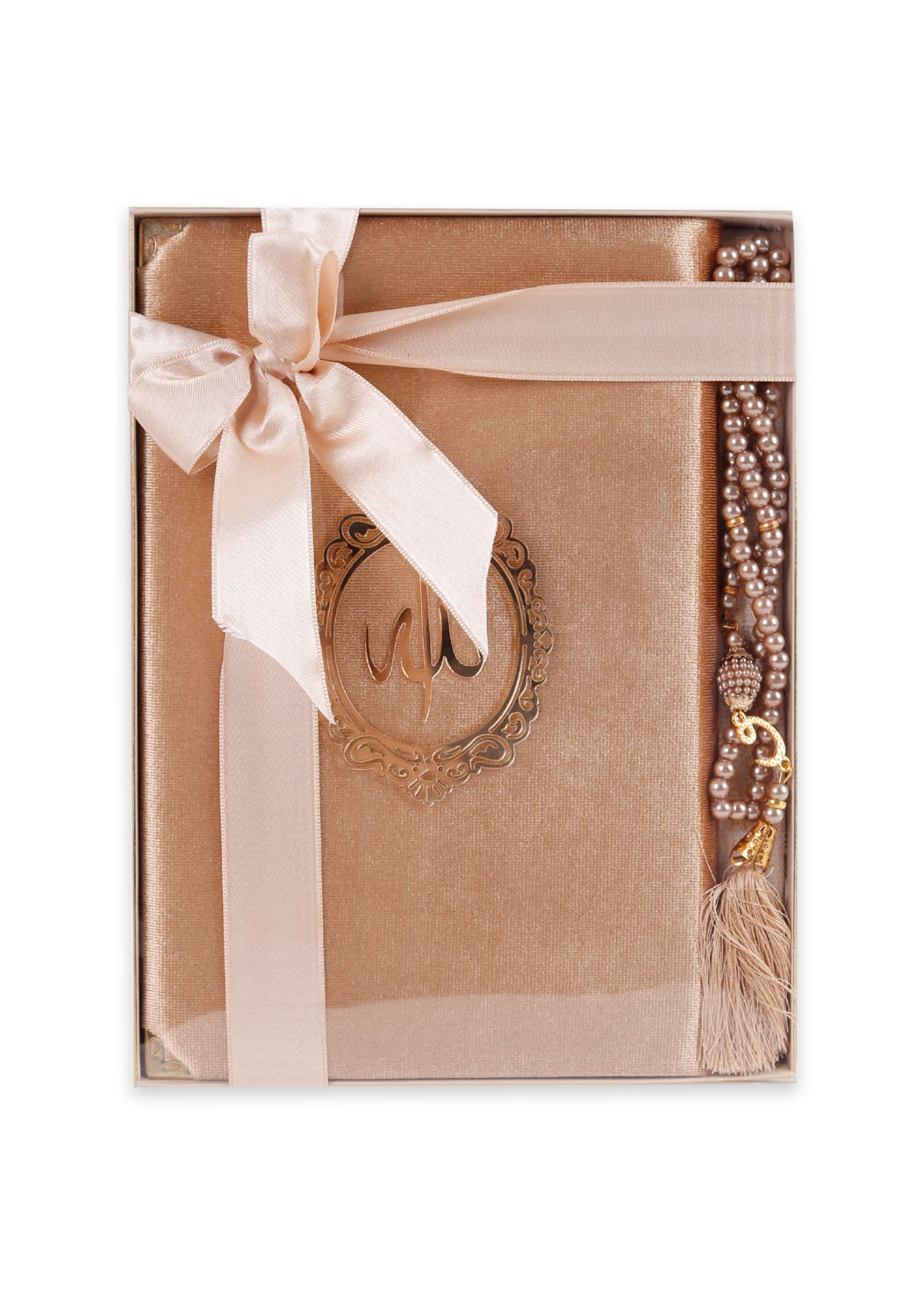 BERRA SERİSİ KUTULU (Pamuk Seccade+ 128 Sayfa Yasin+İnci Tespih ) NO:1 GOLD