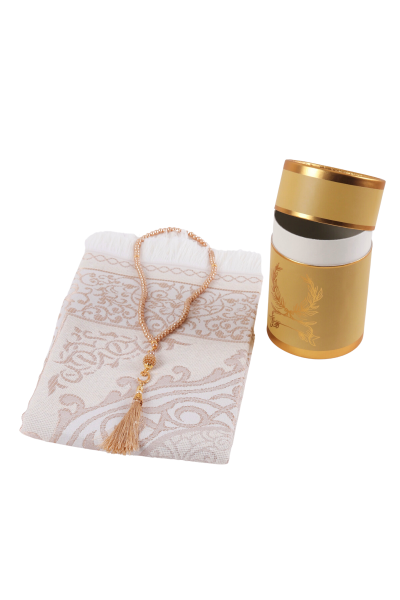 Silindir  Kutu (Seccade +İnci Tespih) GOLD